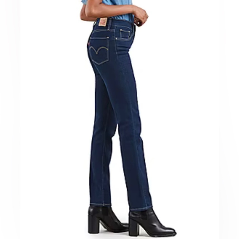Levi's® 724™ High Rise Straight Jeans dark blue stretch 27 - Picture 2 of 10